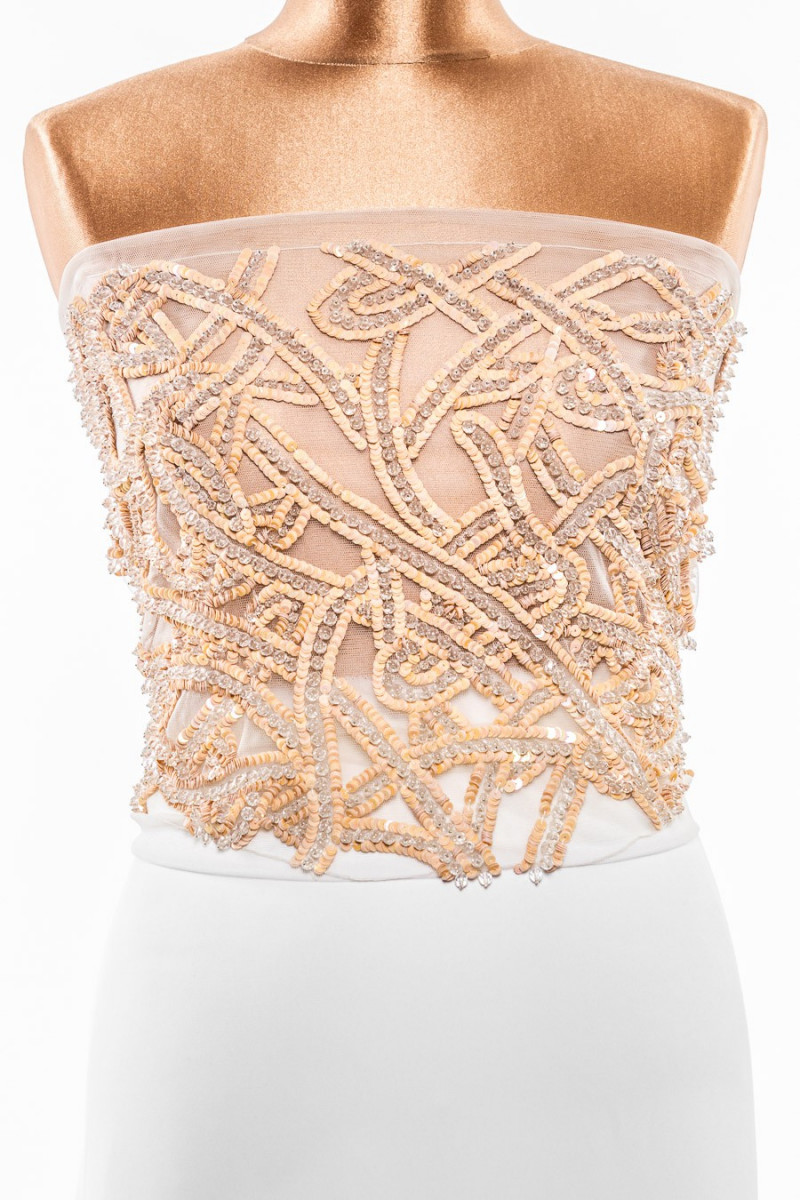 Application - corset with apricot sequins