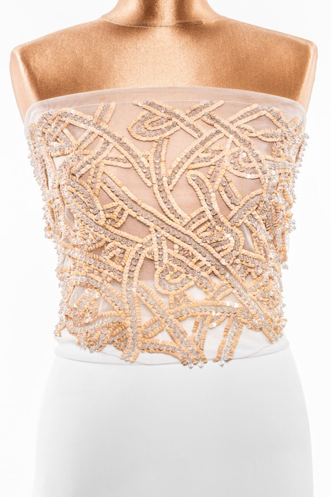 Application - corset with apricot sequins