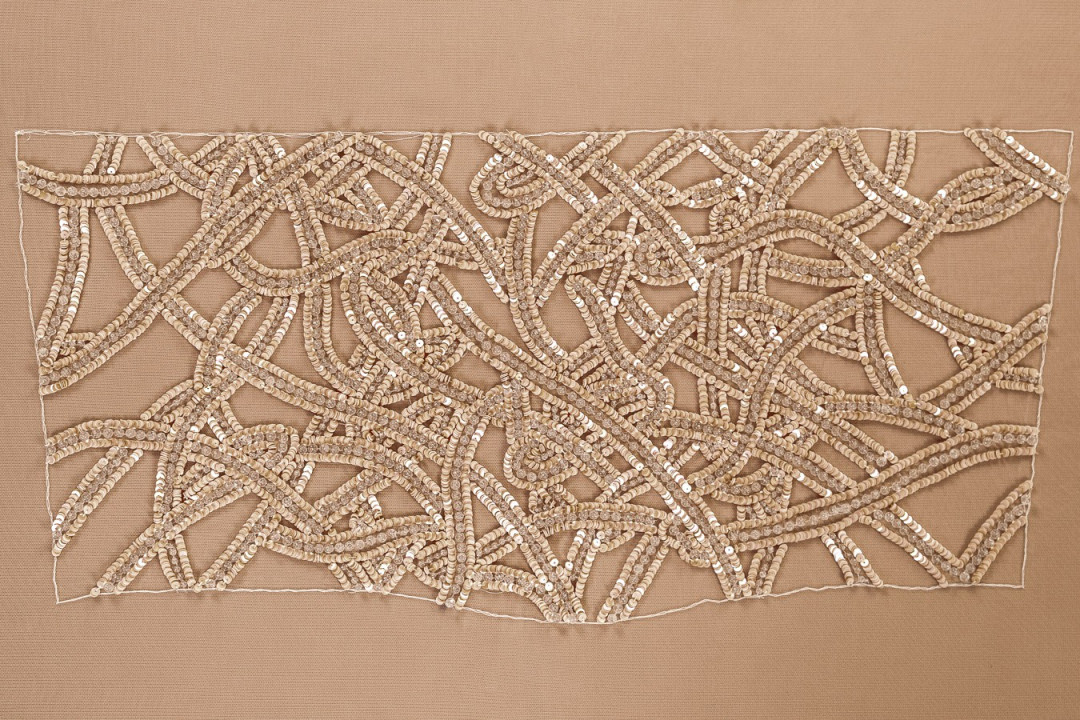 Application - corset with apricot sequins