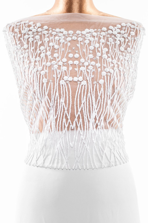 Wedding appliesse white - corset