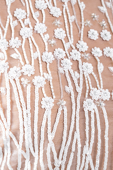 Wedding appliesse white - corset