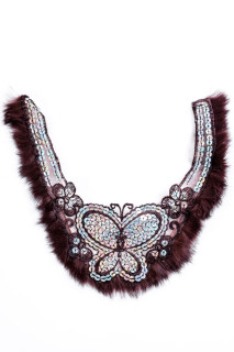 Application butterfly neckline - brown
