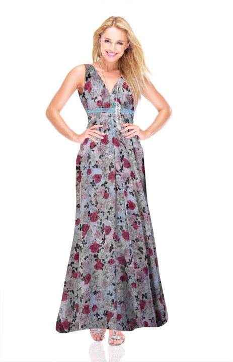 Silk muslin in roses