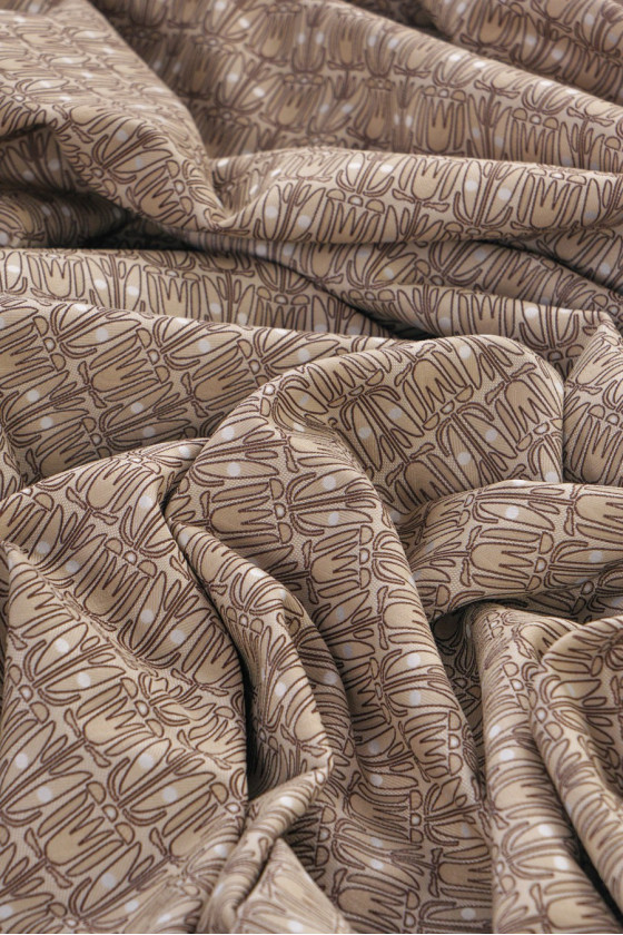 Virágos elasztikus jacquard