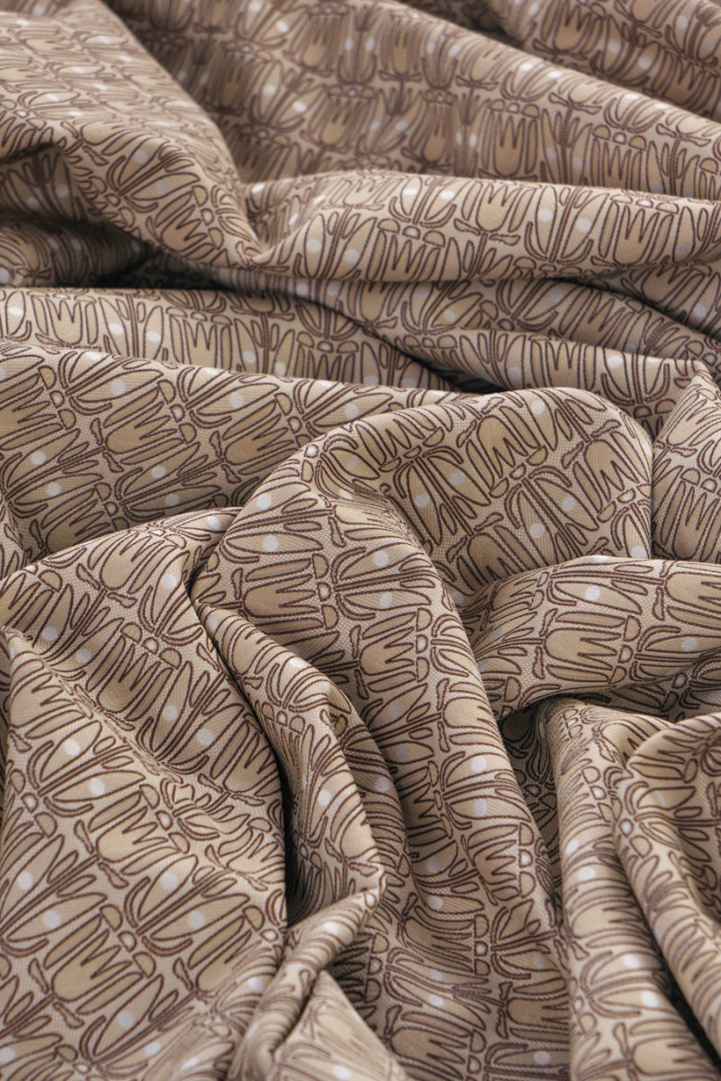 Virágos elasztikus jacquard