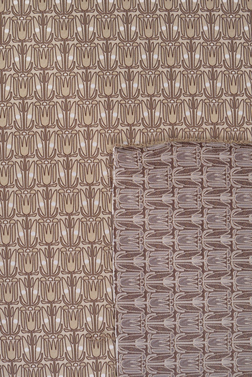 Virágos elasztikus jacquard