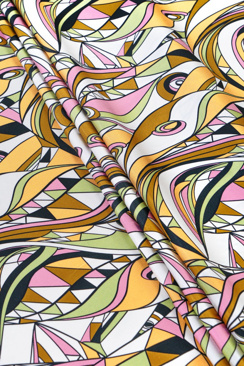 Sarga de seda con estampados de colores