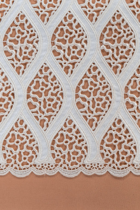 Encaje de guipur - crudo estrecho