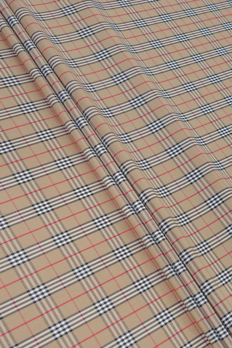 Tissu de chemise à carreaux COUPON 50 cm