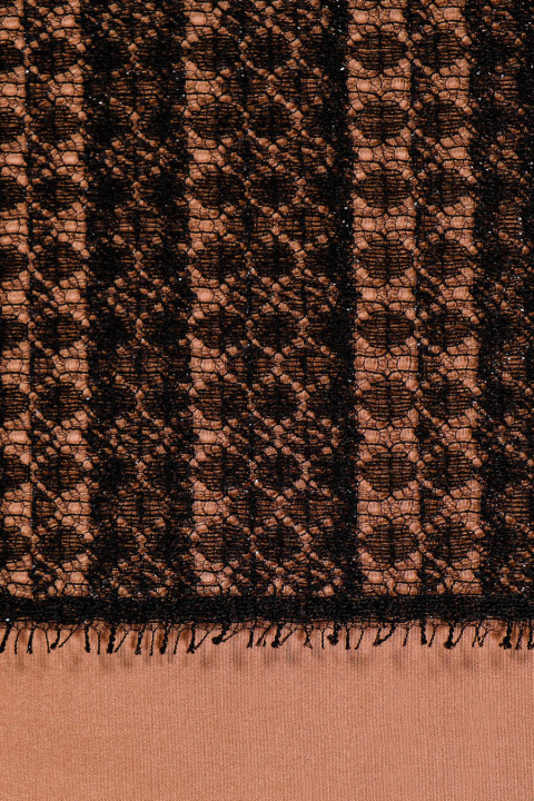 Black lace with lurex thread - narrow
