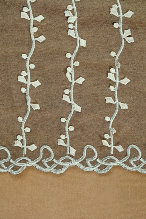 Chiffon with guipiur embroidery