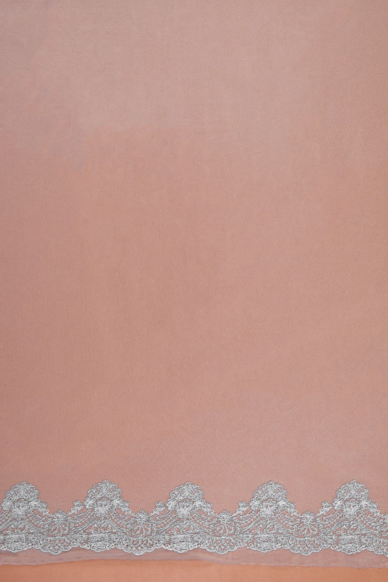 Bestickter Tüll - silber...