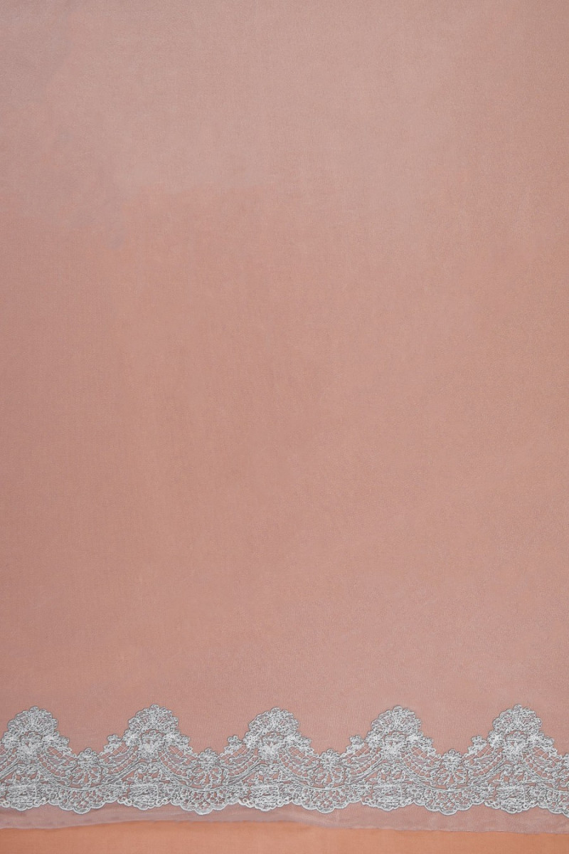 Embroidered tulle - silver COUPON 180cm