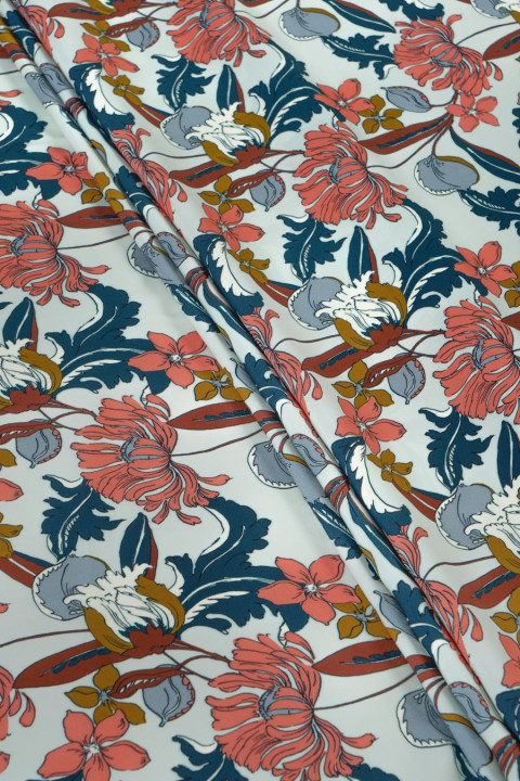 Viscose cadi met bloemen