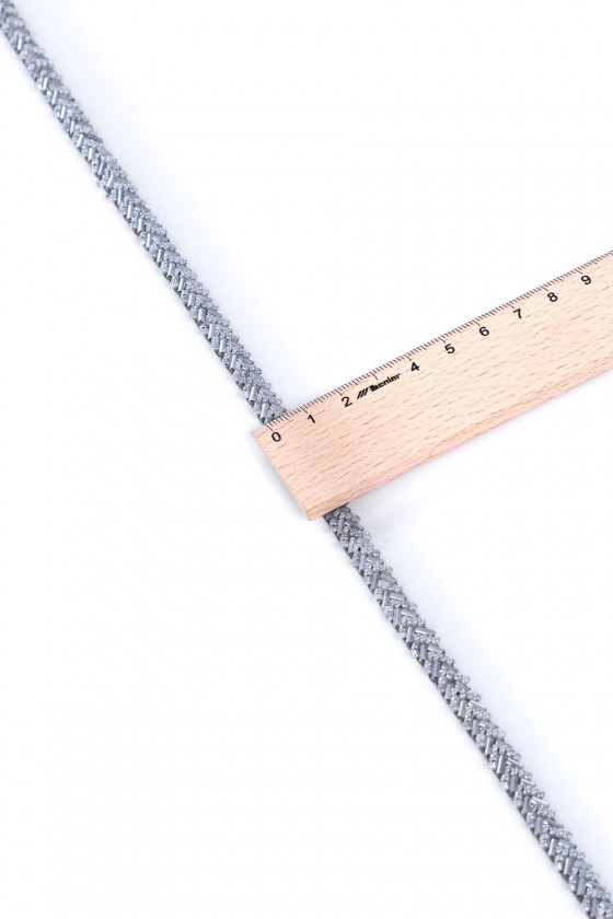 Klebeband mit Perlen - grau