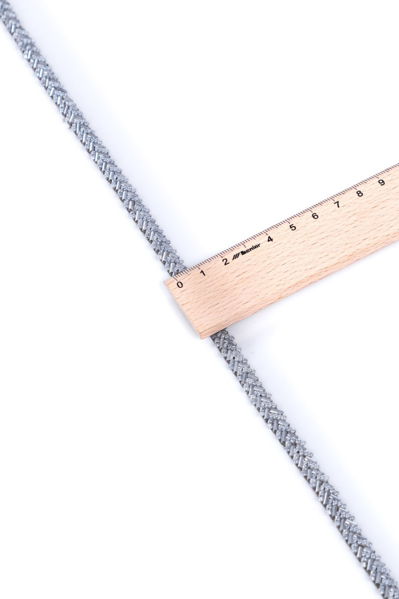 Klebeband mit Perlen - grau