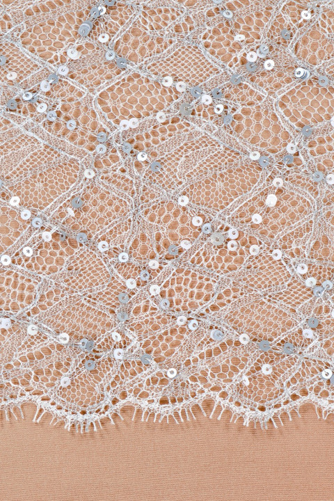 Grey-silver lace with sequins