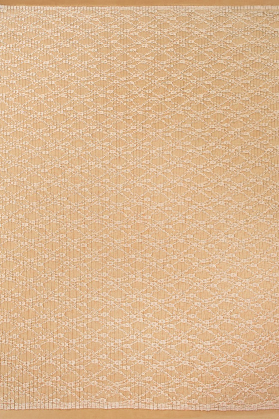 Plissierte Spitze beige