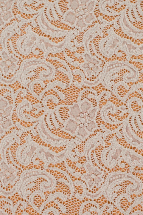 Lace in flowers - cold beige