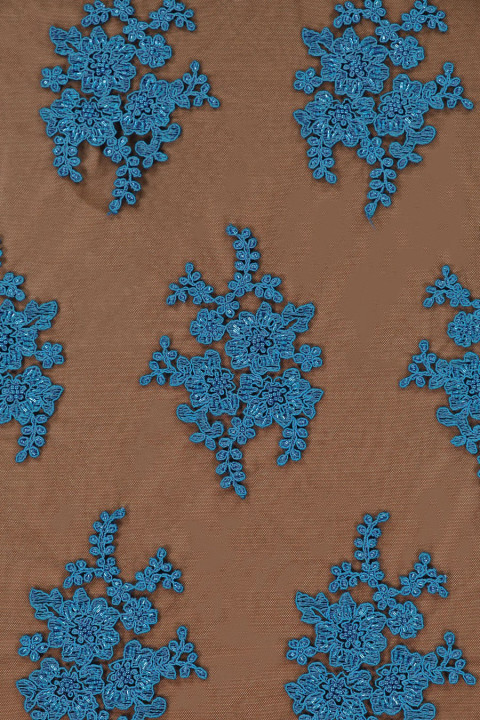 Black and blue lace with beads