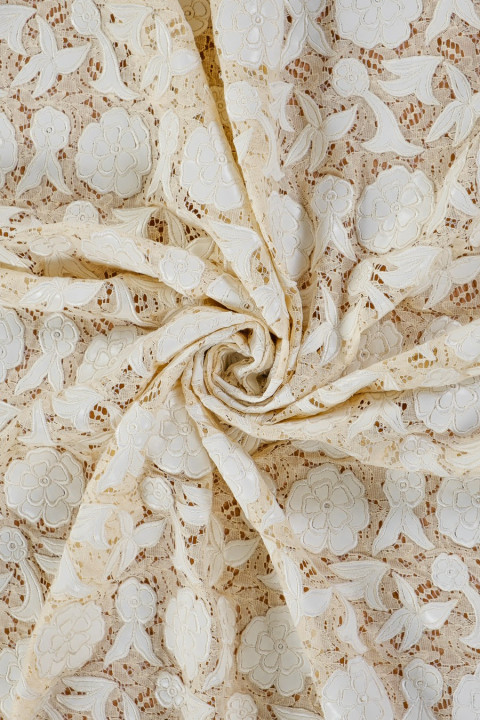 Guiur with eco-leather - light beige