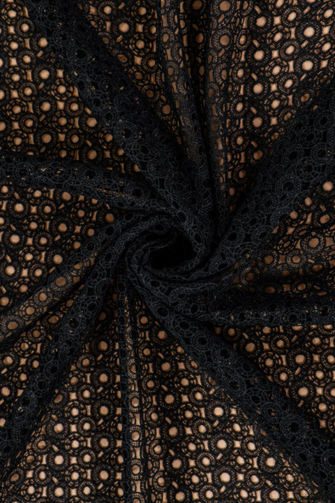Guipur negro estrecho