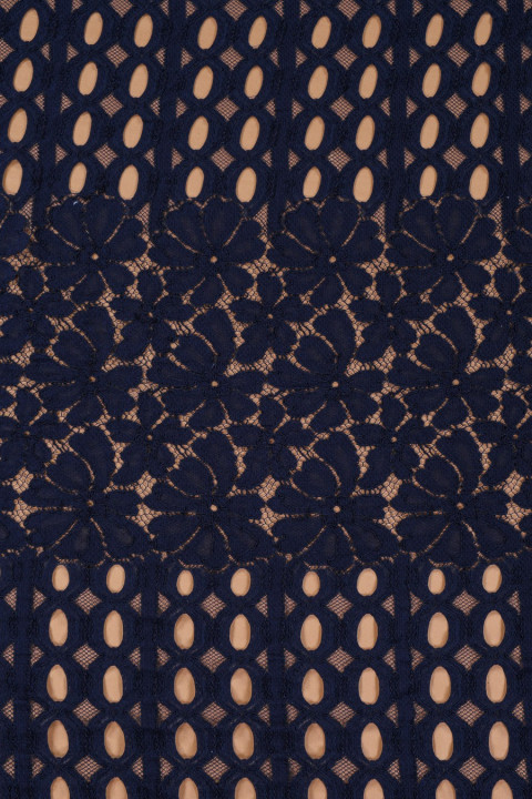 Marineblauw kant