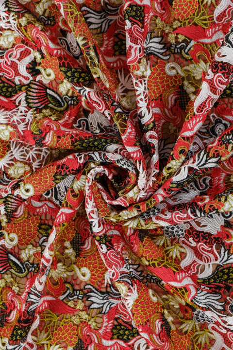 Guipure lace - colorful