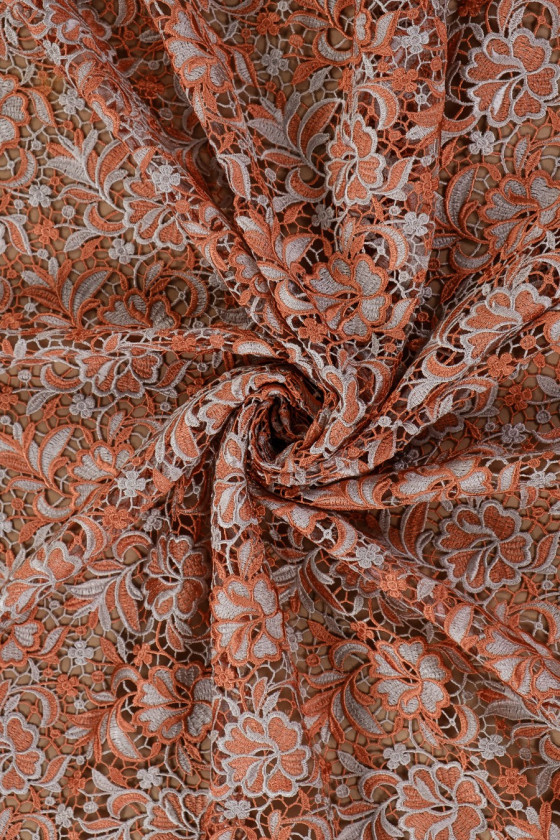 Guipure grigio-arancio