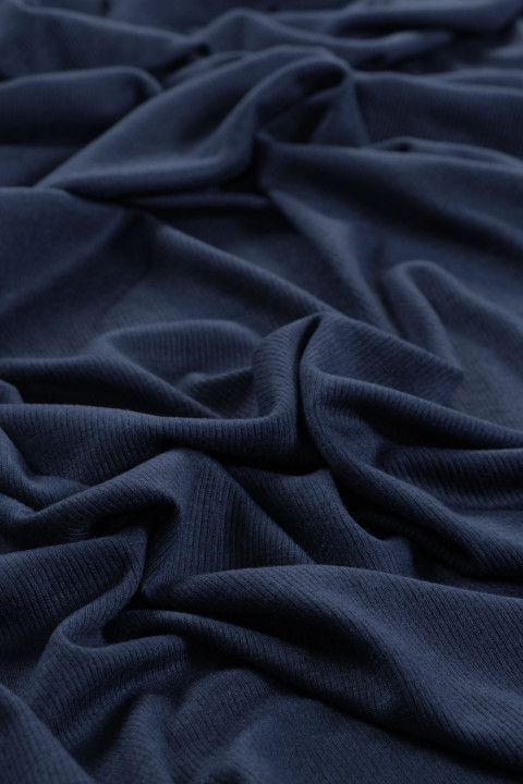 Knitted ribbing type - navy blue