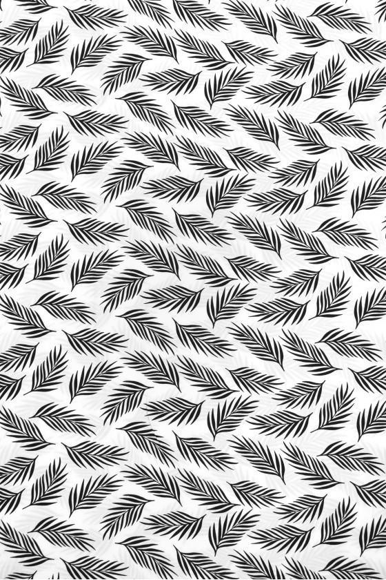 Feuilles de viscose noir et blanc