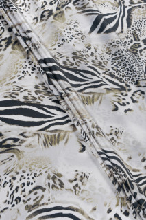 Satin de polyester à motifs animaliers