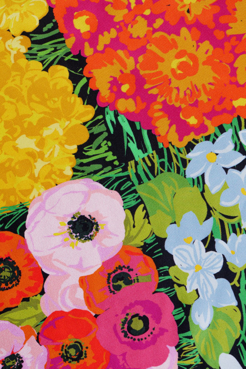Twill silk in flowers