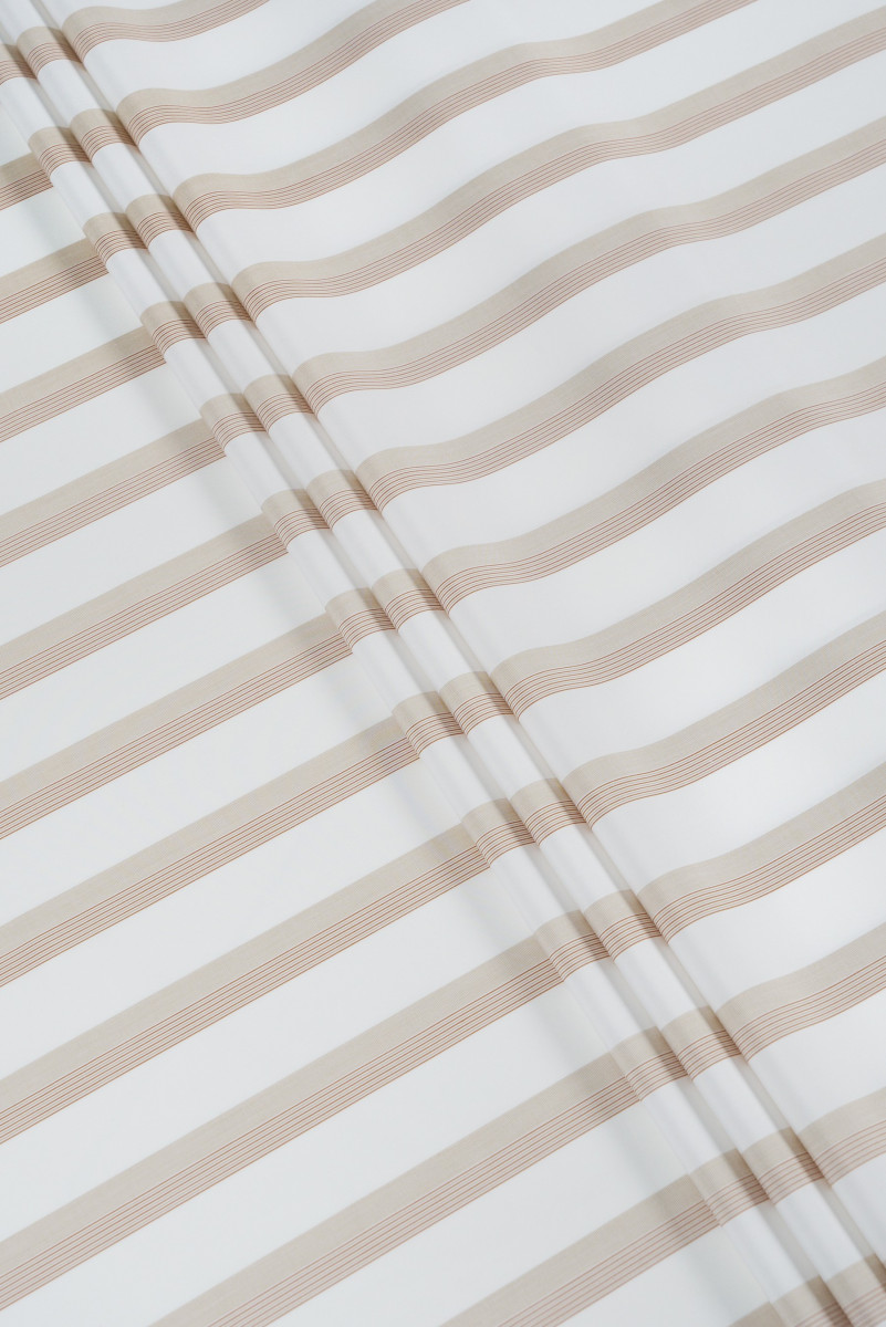 Shirt cotton in beige stripes