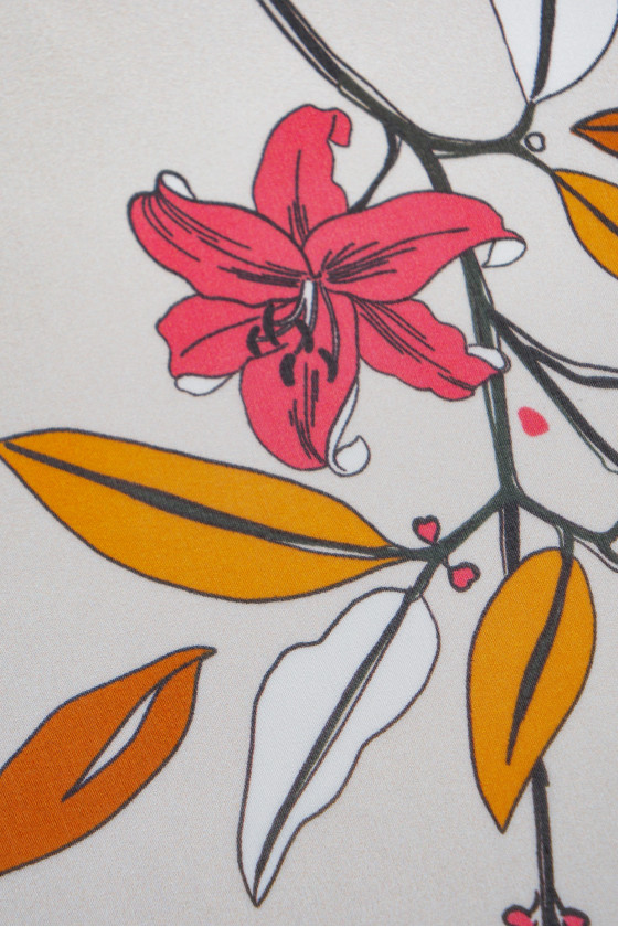 Mousseline de soie à fleurs
