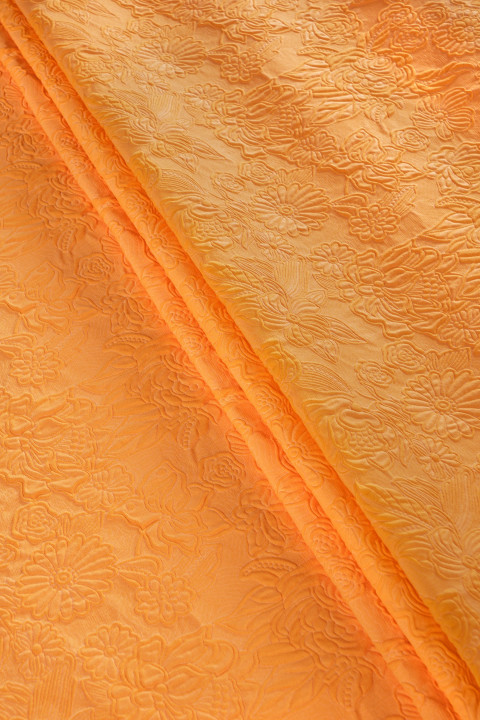 Tissu jacquard - orange