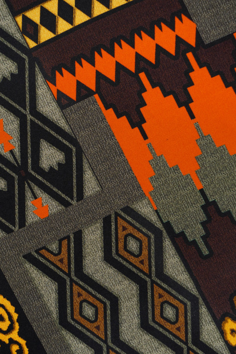 Silk satin - ethnic patterns