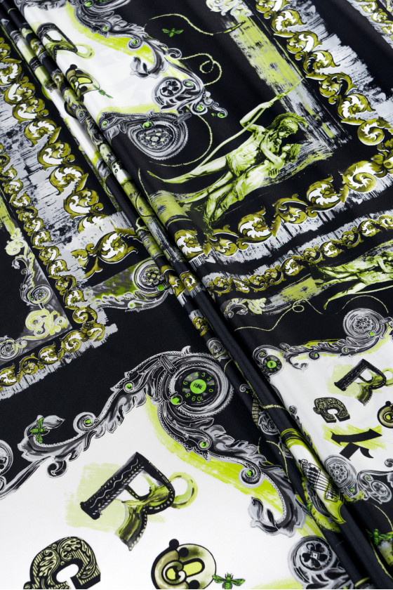 Twill jedwabny sygnowany KUPON 80cm