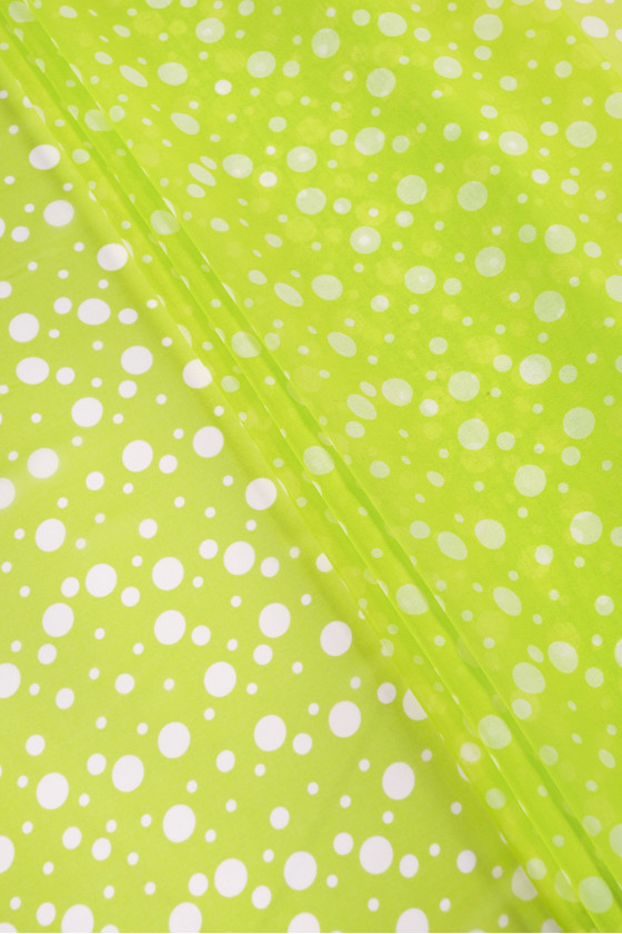 Silk chiffon with polka dots