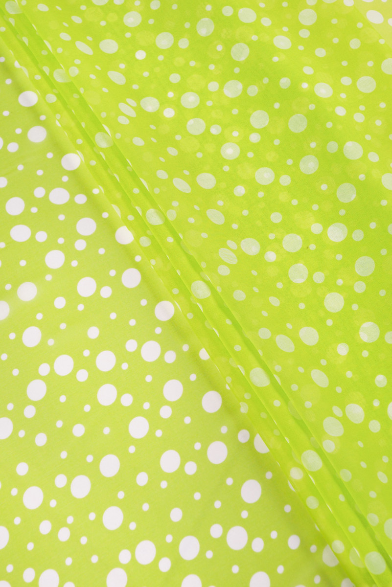 Silk chiffon with polka dots