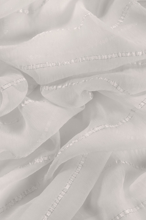 Silk chiffon bordered