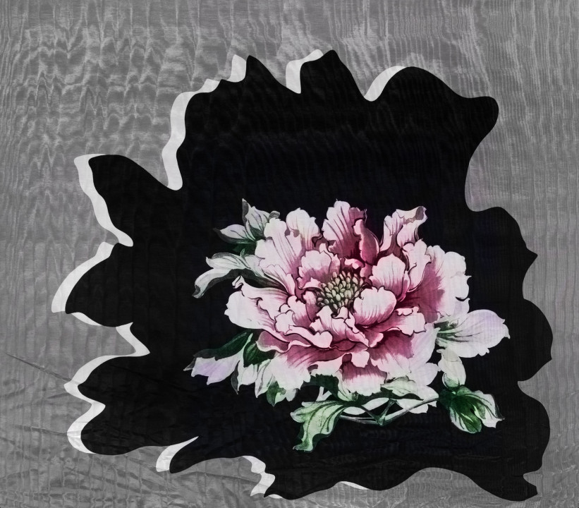 Viscose with flowers COUPON 140cm