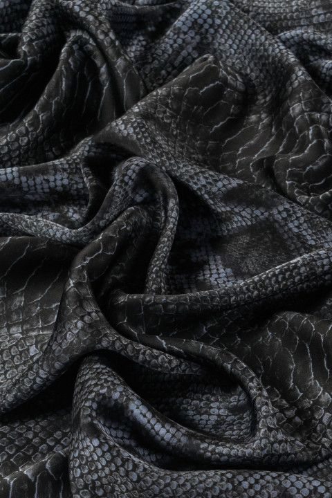 Silk satin - snake skin