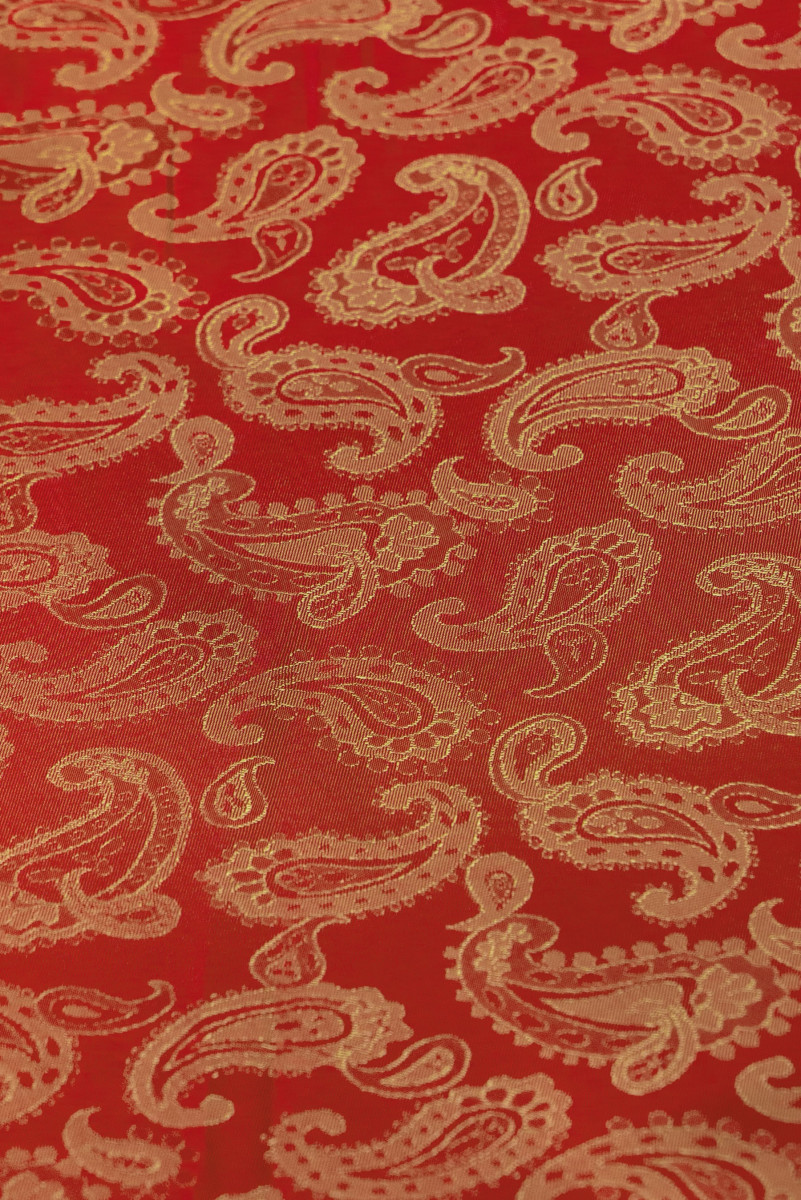 Jacquard-Futter – rot-rot COUPON 160 cm