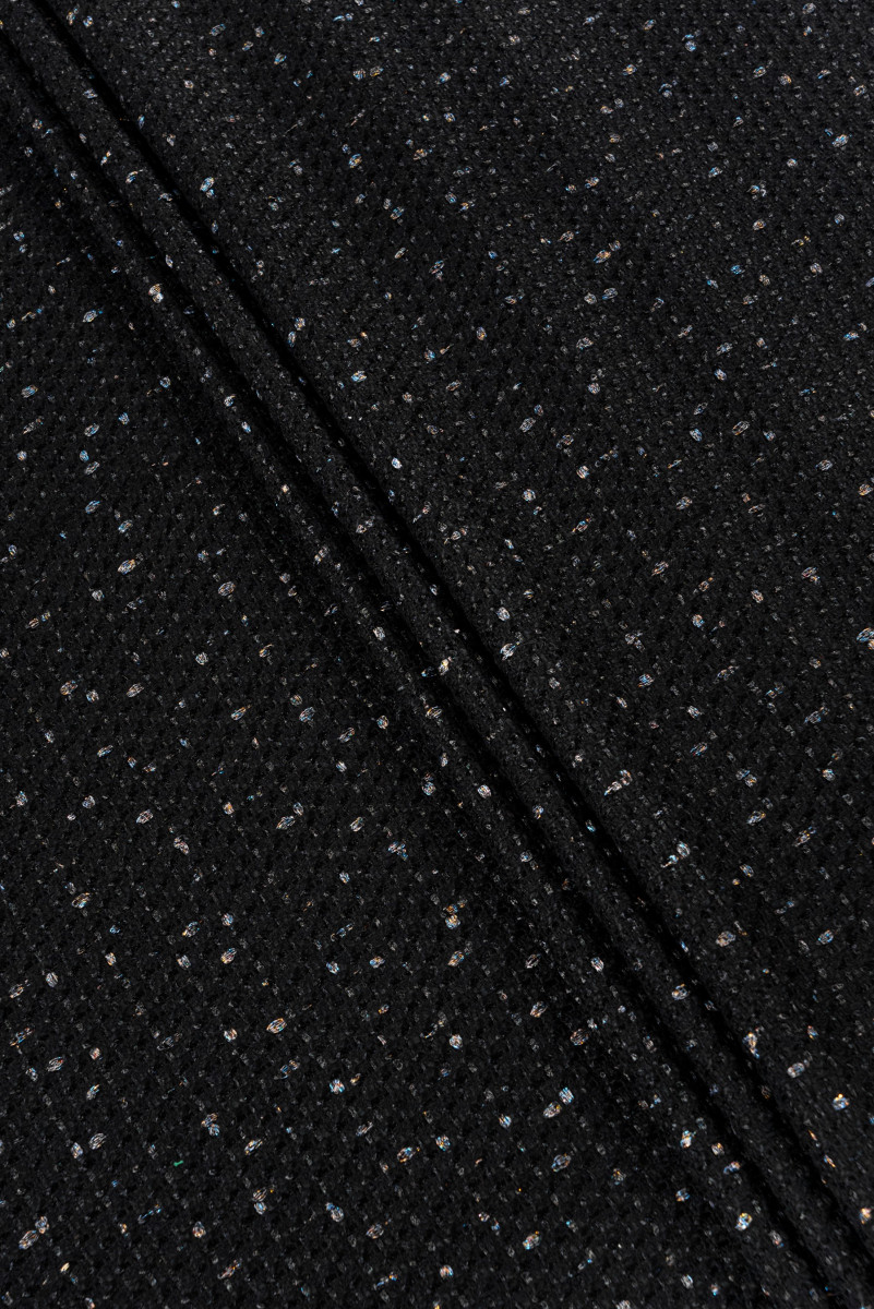 Chanel fabric - black with lurex thread