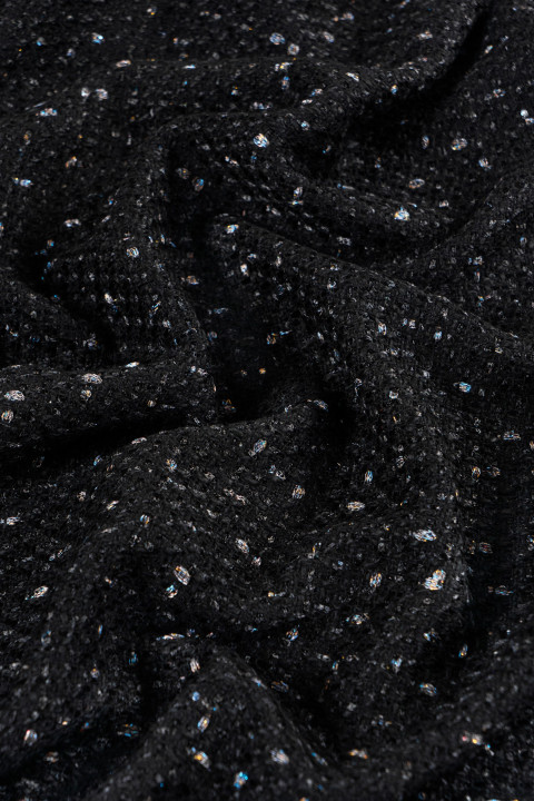 Chanel fabric - black with lurex thread