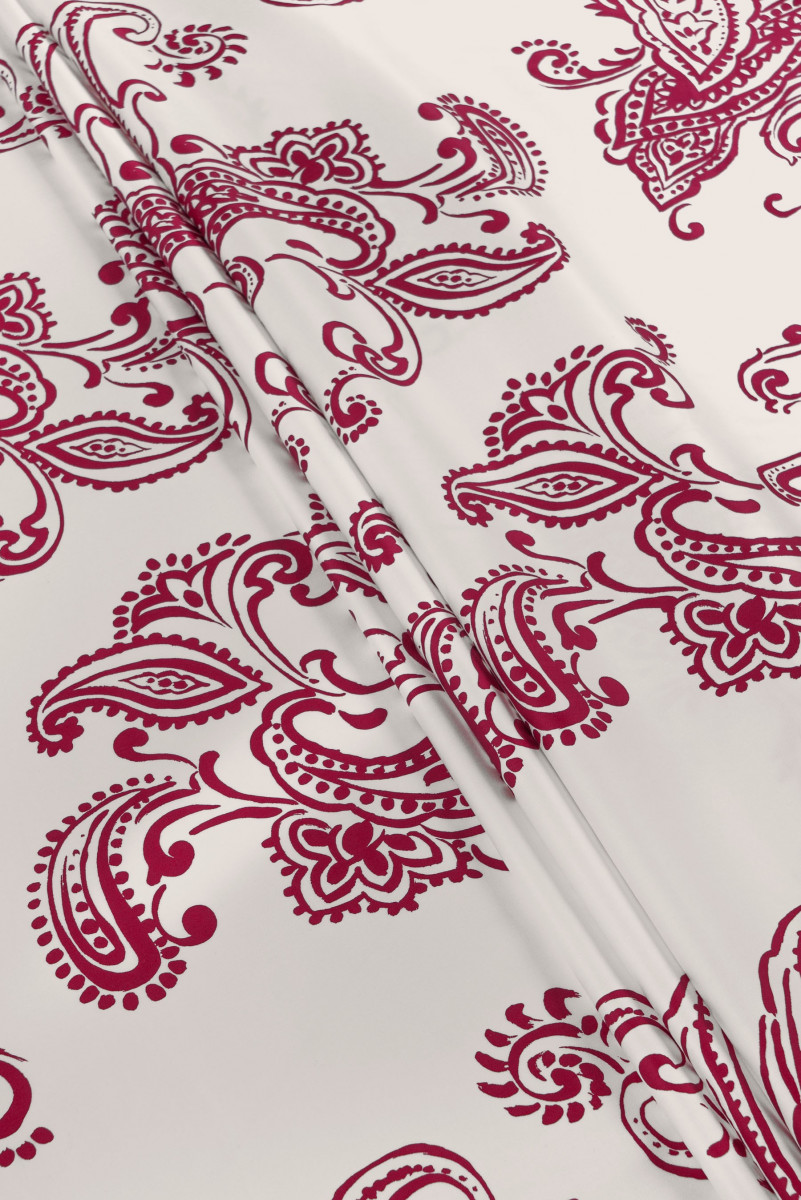 Bomull med stora orientaliska mönster