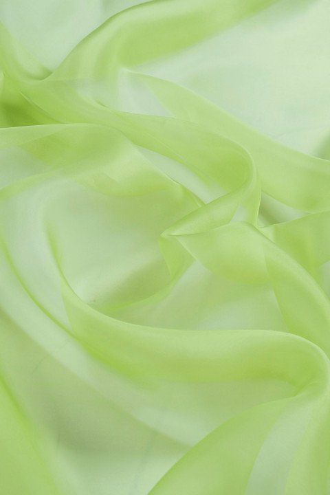 Hedvábná organza - světle zelená