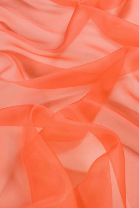 Organza jedwabna - jaskrawa pomarańcza