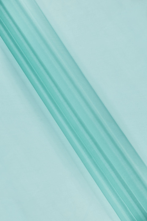 Seidenorganza - staubig türkis